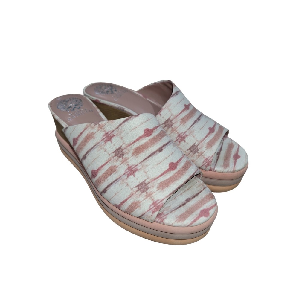 Vince Camuto Pendrea Womens Size 8.5 M Mauve Slide Wedge Sandals Shoes